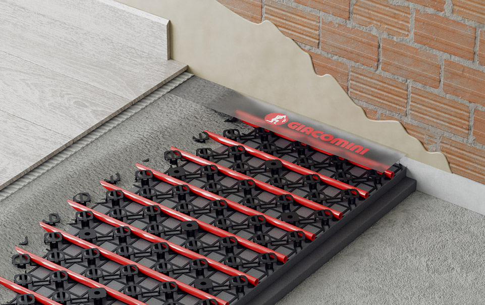 Radiant floor system with enhanced sound absorption